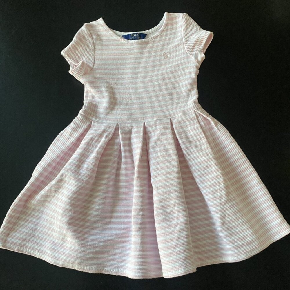 Ralph Lauren Pink and White Striped Dress